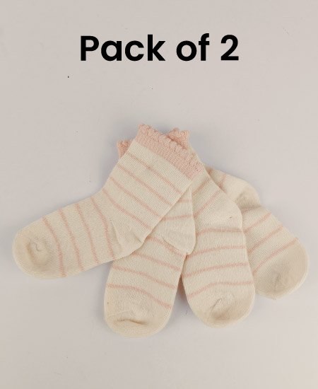 Z Kid's Cotton Winter Socks Pack of 2 (6M-1Year) D7