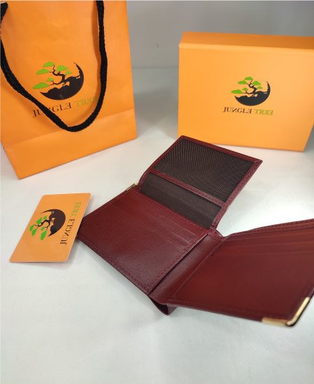 Jungle Tree Golden Tip Mehroon Wallet