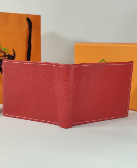 Jungle Tree Red Leather Wallet 001