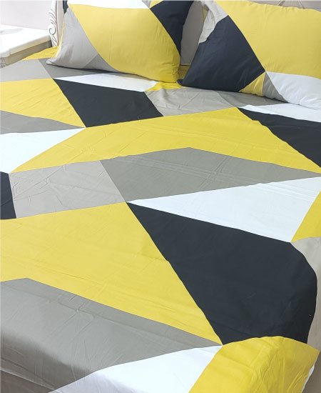 Cotton Satin Bedsheet Elegant Geometric TC-240 Jungle Tree