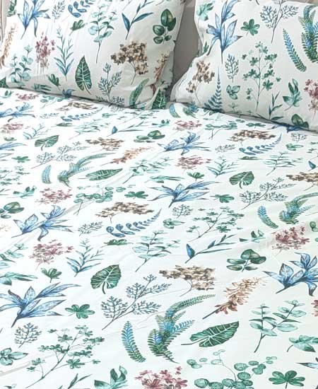 Cotton Satin Bedsheet TC-240 Jungle Tree