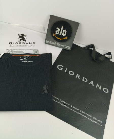 Giordano Black Sweatshirt 3D Logo