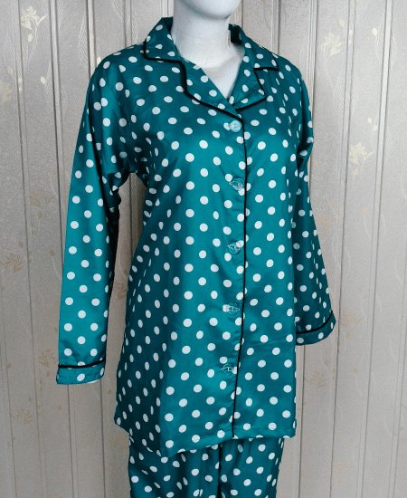 Green Polka Dots Night Suit Zara Women's