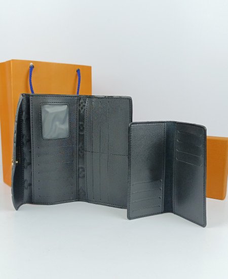 LV Black Ladies Wallet 2PC