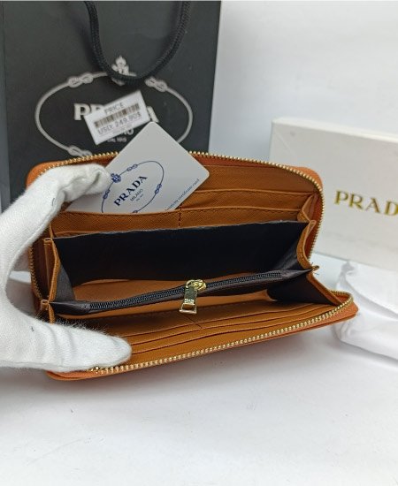 Prada Ladies Wallet Brown