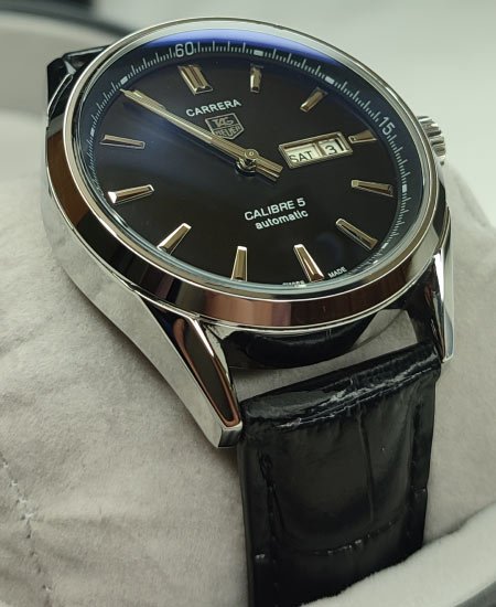 Tag Heuer Carrera Calibre 5 Black Leather Strap WAR201C.FC6266