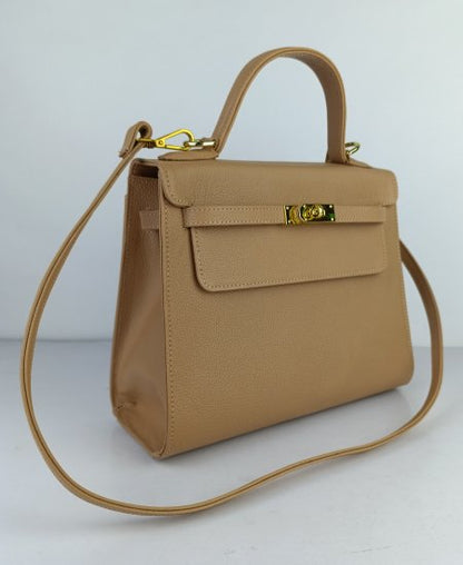 Hermes Kelly Handbags Beige in Original Leather