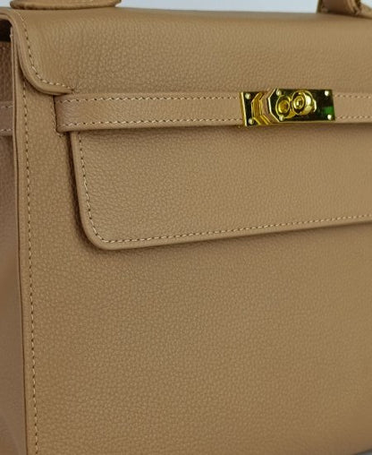 Hermes Kelly Handbags Beige in Original Leather