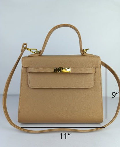 Hermes Kelly Handbags Beige in Original Leather