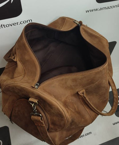 Vintage Leather Duffel Large Handmade Bags Brown bag Carry