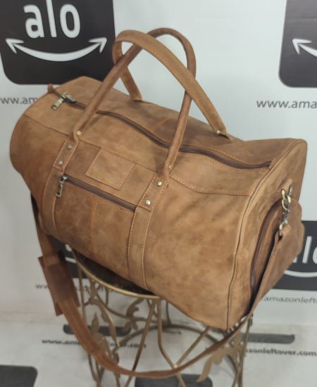 Vintage Leather Duffel Large Handmade Bags Brown bag Carry