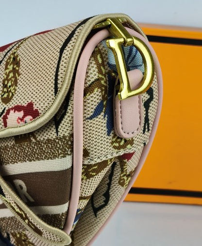 1.9 DI-OR Saddle Jacquard Handbag