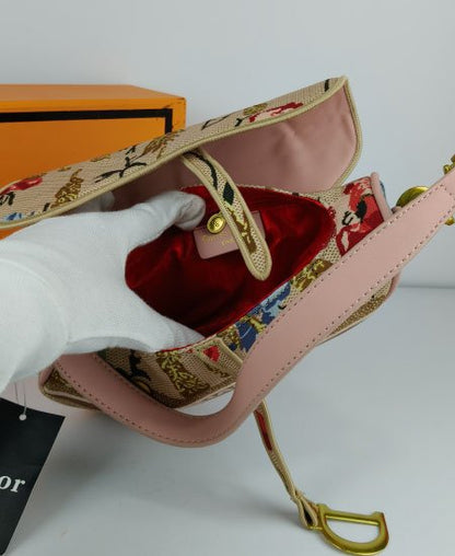 1.9 DI-OR Saddle Jacquard Handbag