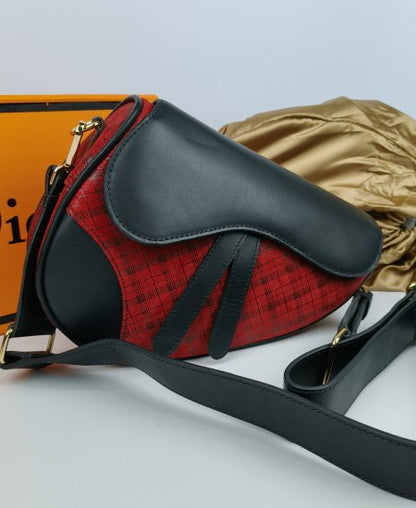1.9 DI-OR Saddle Red Leather Handbag