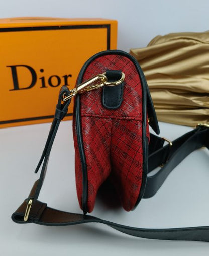 1.9 DI-OR Saddle Red Leather Handbag