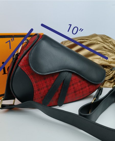 1.9 DI-OR Saddle Red Leather Handbag