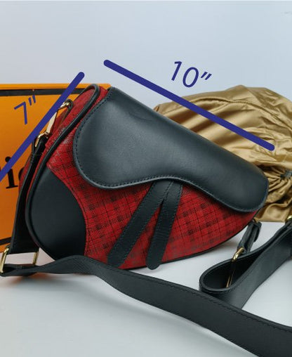 1.9 DI-OR Saddle Red Leather Handbag