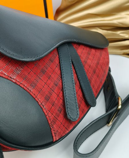 1.9 DI-OR Saddle Red Leather Handbag