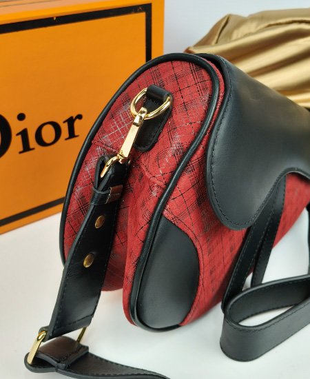 1.9 DI-OR Saddle Red Leather Handbag