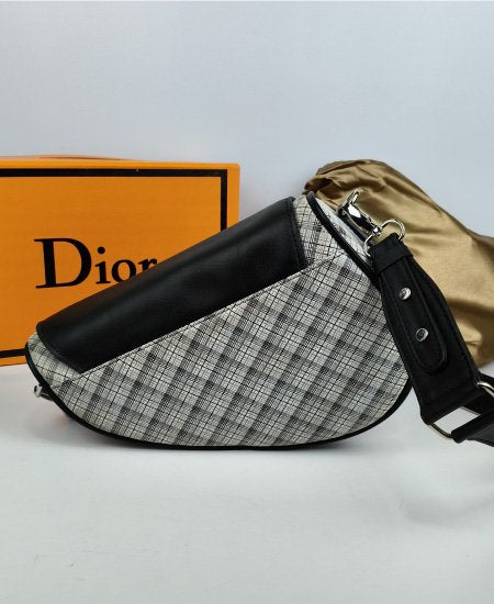 1.9 DI-OR Saddle White Leather Handbag