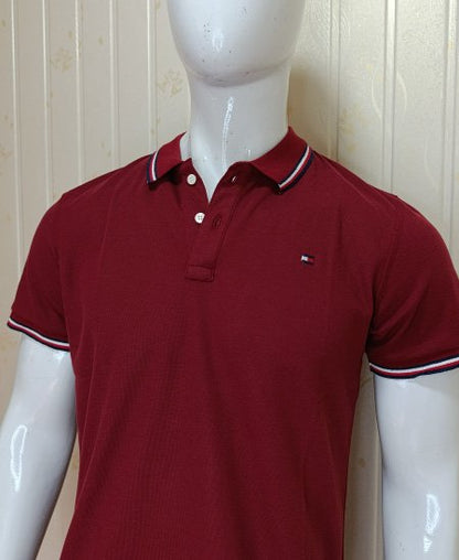 2.1 Tommy Hilfiger Mehroon Polo Shirts