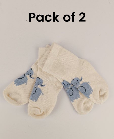 Z Kid's Cotton Winter Socks Pack of 2 (1Year) D20