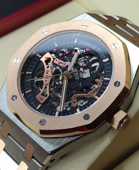 AP Royal Oak Luxury Skeleton Watch 15407ST.OO.1220ST.01