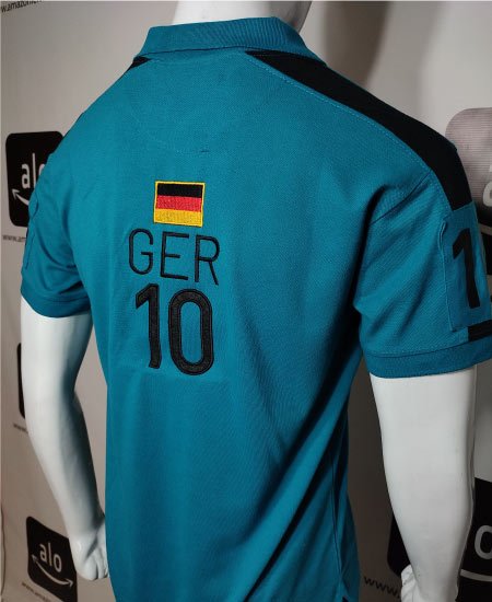 Germany Men's Polo Shirt Ocean Blue