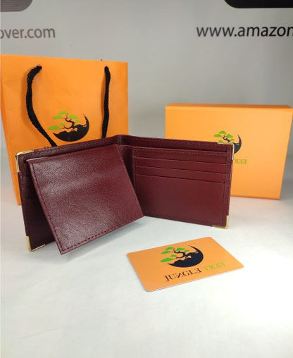 Jungle Tree Golden Tip Mehroon Wallet