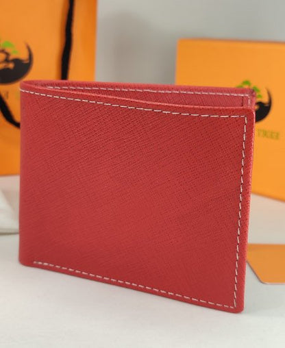 Jungle Tree Red Leather Wallet 001