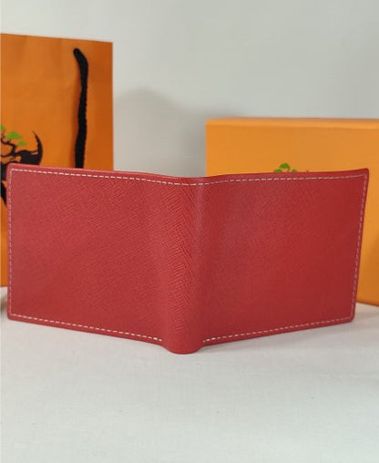 Jungle Tree Red Leather Wallet 001