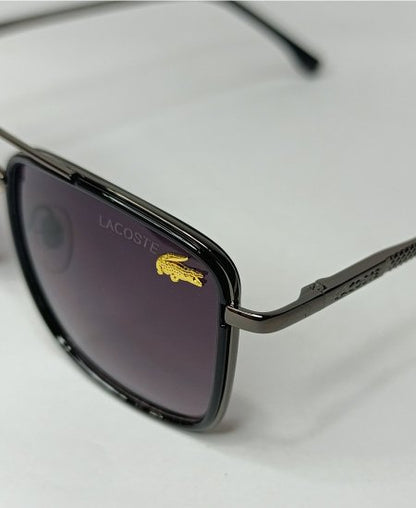 Lacste Metallic Black Sunglasses-LOCAS01
