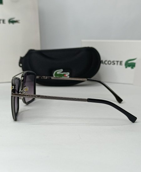 Lacste Metallic Black Sunglasses-LOCAS01