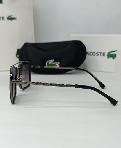 Lacste Metallic Black Sunglasses-LOCAS01