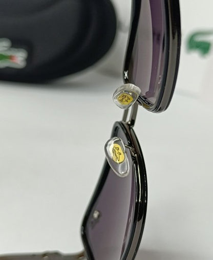 Lacste Metallic Black Sunglasses-LOCAS01