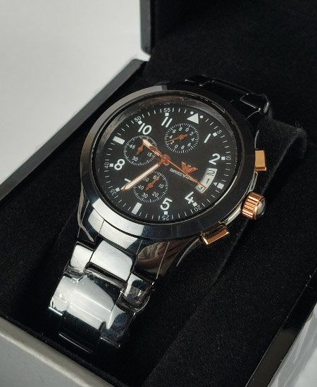 Armani Ceramic Black Watch