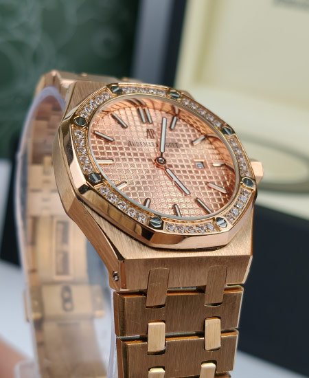 Audemars Piguet Royal Oak 15450ST Rose Gold with Diamond Bezel