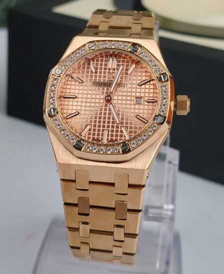 Audemars Piguet Royal Oak 15450ST Rose Gold with Diamond Bezel