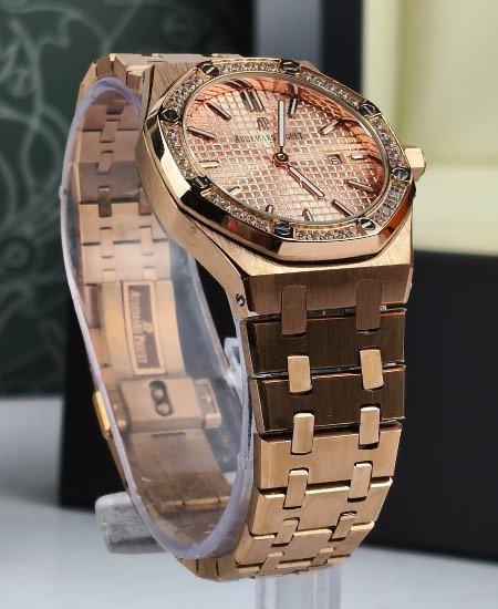 Audemars Piguet Royal Oak 15450ST Rose Gold with Diamond Bezel