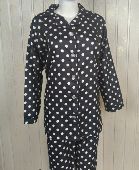 Black Polka Dots Night Suit Zara Women's