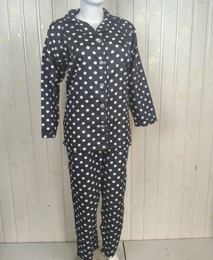Black Polka Dots Night Suit Zara Women's