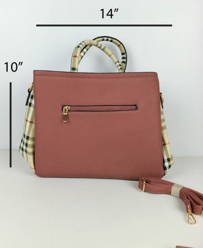Burberry Ladies Coffee Pink Handbag