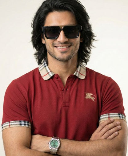 Burberry Mehroon Polo Shirt