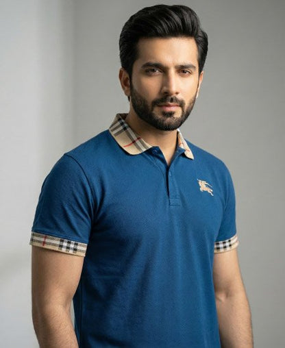 Burberry Ocean Blue Polo Shirt
