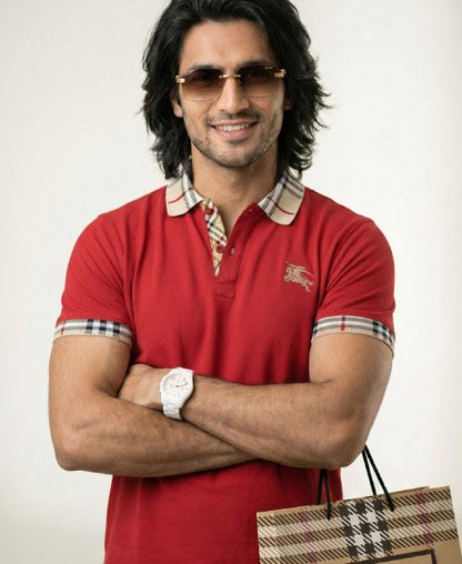 Burberry Red Polo Shirt