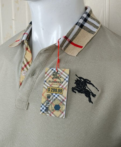 Burberry Stone Gray Polo Shirt P1