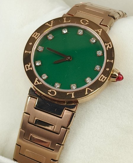 Bvlgari Watch Ref103202 Rose Gold Olive Green