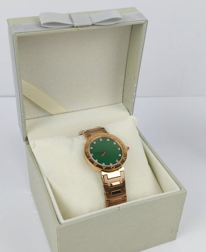 Bvlgari Watch Ref103202 Rose Gold Olive Green