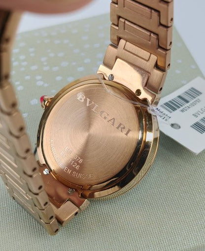 Bvlgari Watch Ref103202 Rose Gold Olive Green