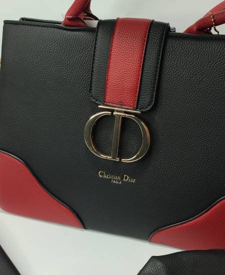 C Dior Handbags 3Pc Black Ladies